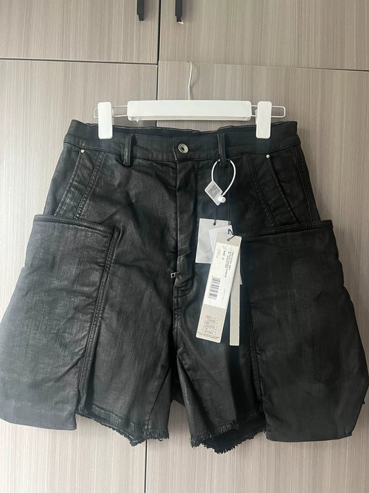 Rick Owens Stefan Cargo Denim Shorts Black