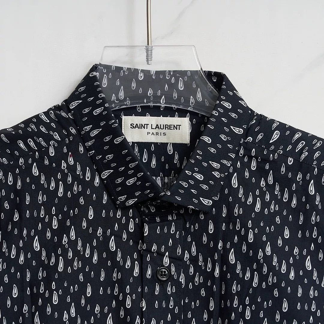 Saint Laurent Blue Teardrop Short-Sleeve Shirt