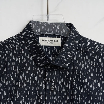 Saint Laurent Blue Teardrop Short-Sleeve Shirt