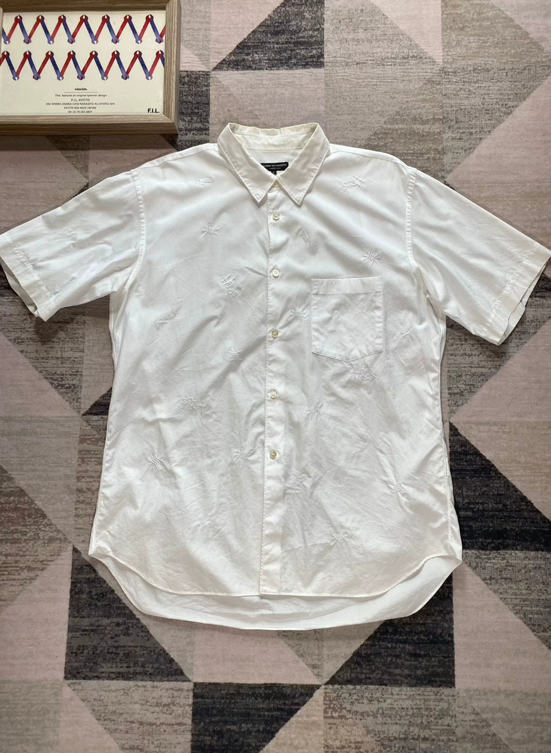 CDG Comme des Garçons Embroidered White Shirt