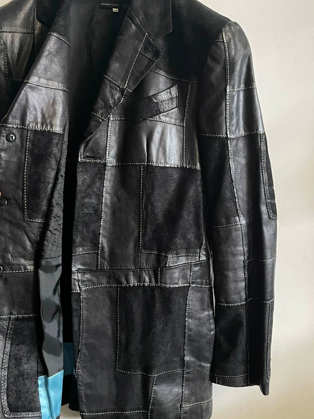 alexander mcqueen leather jacket from fw2000