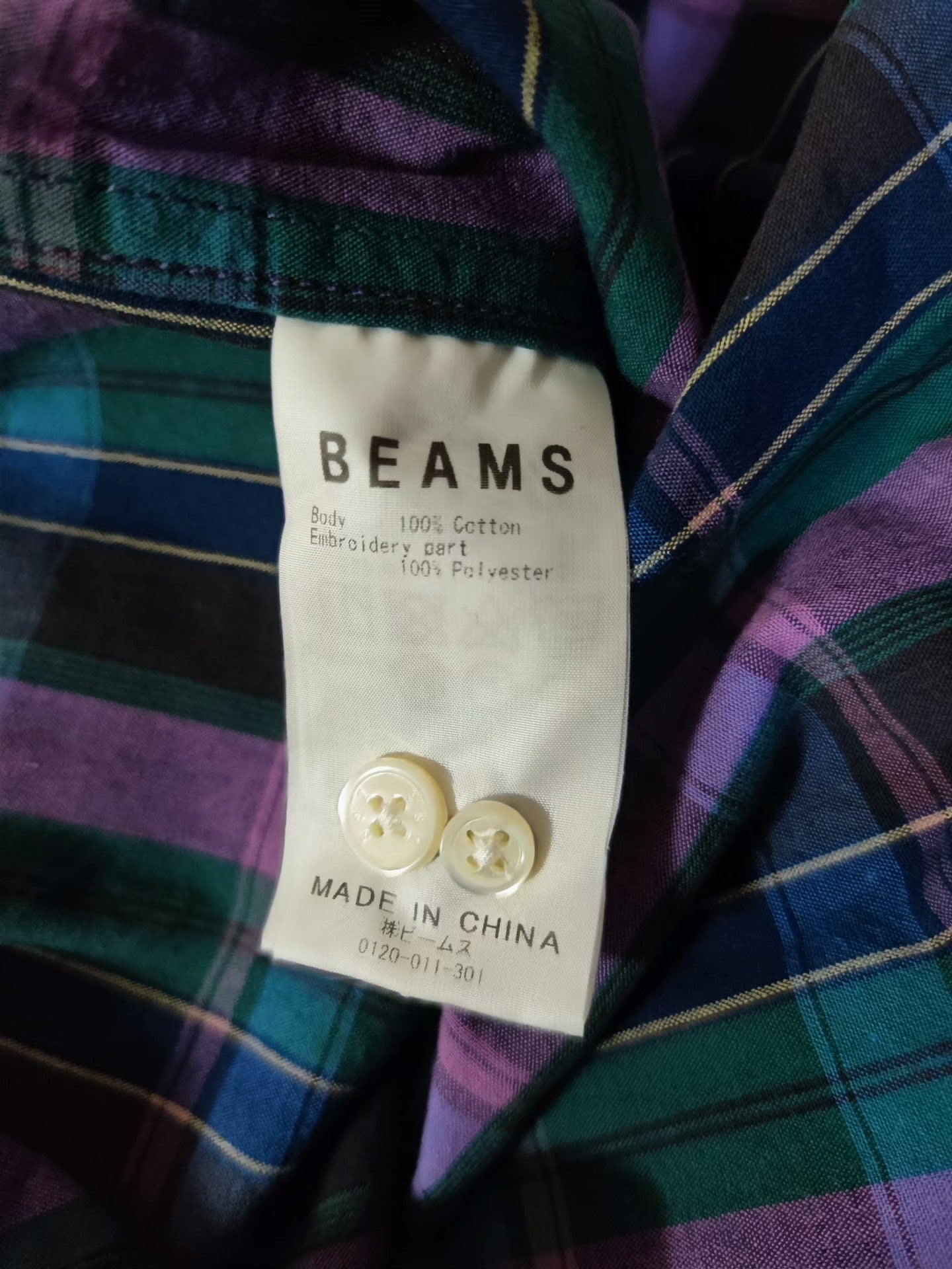 BEAMS JAPAN SSZ Madras Long Sleeve Shirt