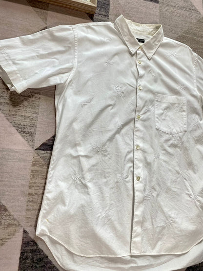 CDG Comme des Garçons Embroidered White Shirt