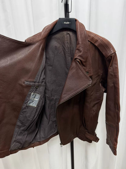 issey miyake men's leather short jacket