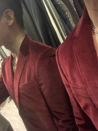 gucci red velvet suit size 46