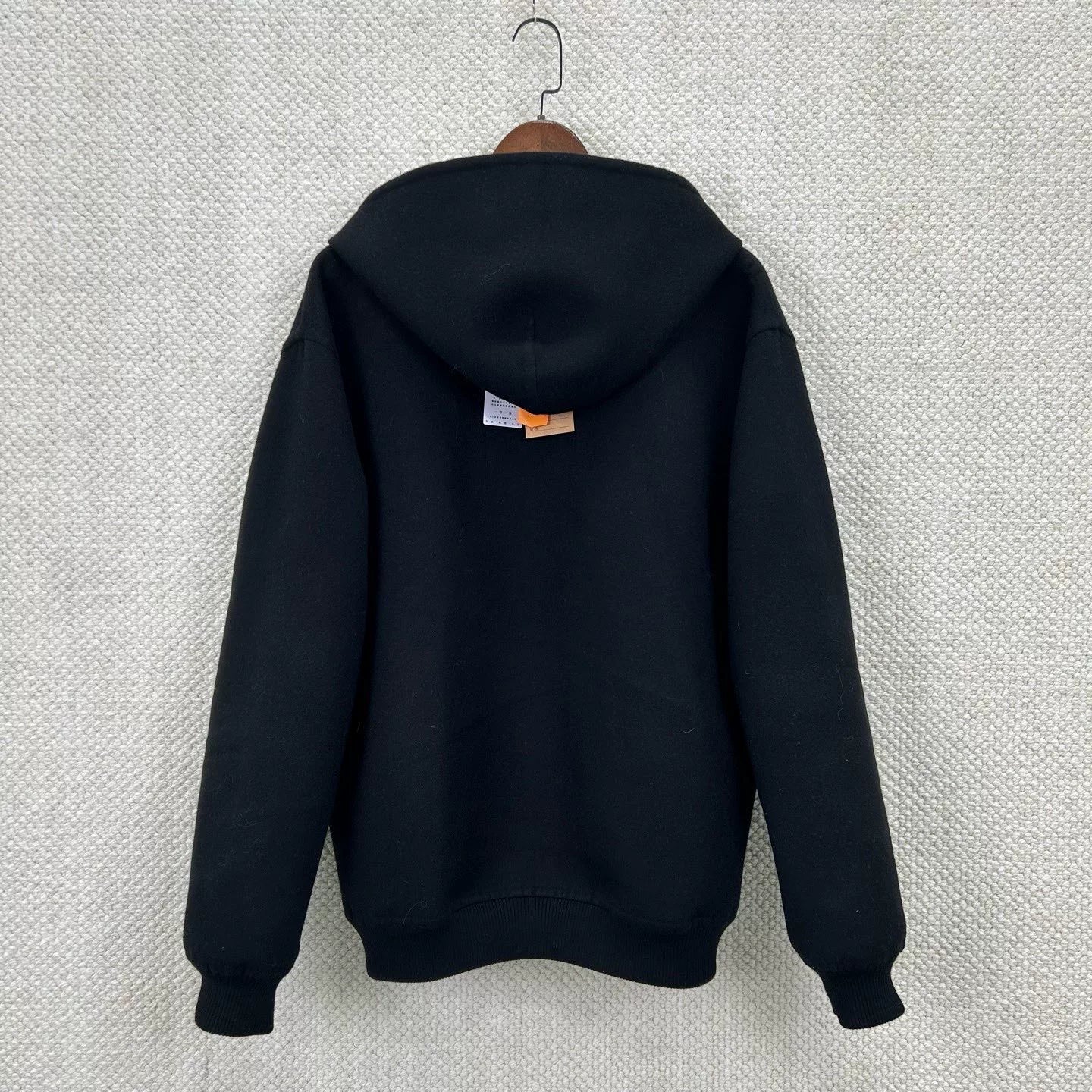 gray floral hoodie with black accents