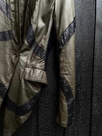 snake skin leather jacket