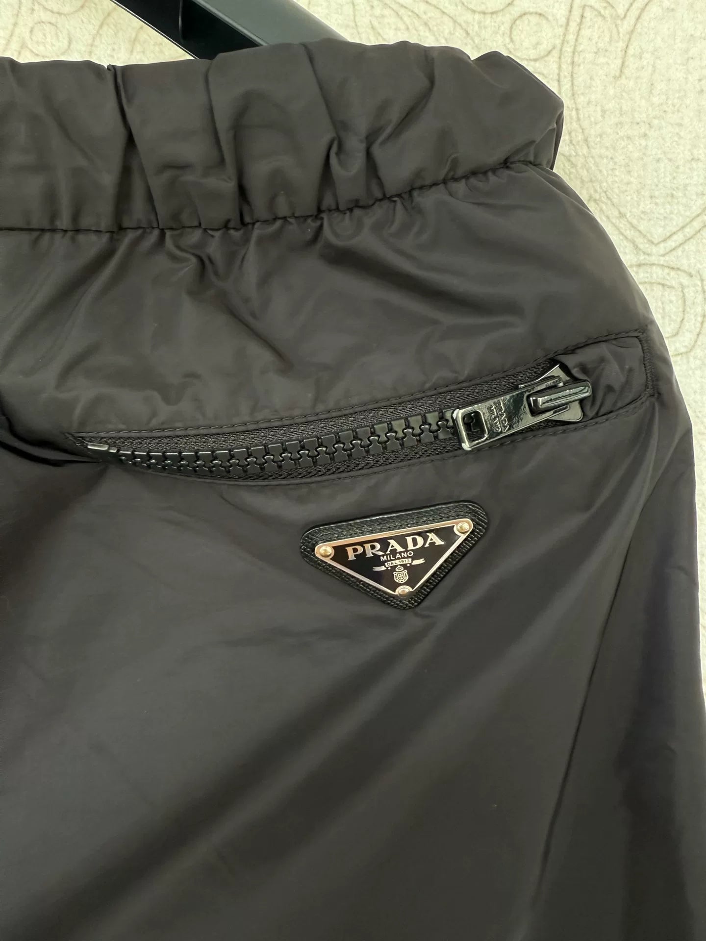 prada logo activewear pants, size large