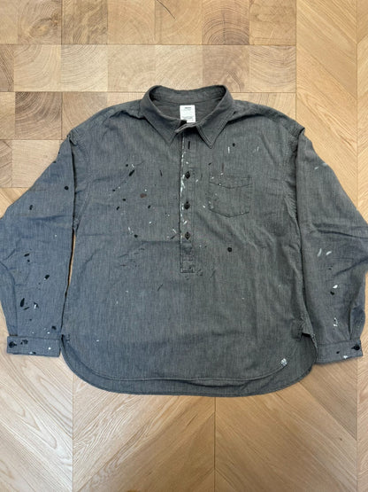 VISVIM 1910 P.O. Gray Paint Splatter Shirt