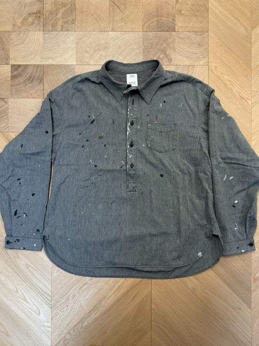 VISVIM 1910 P.O. Gray Paint Splatter Shirt