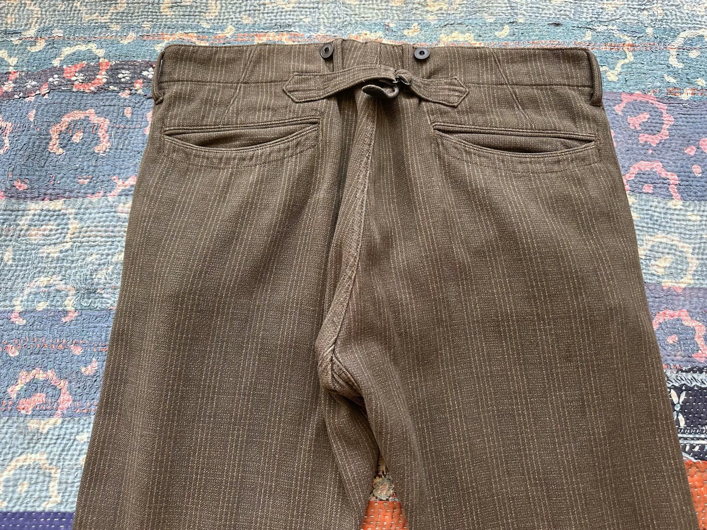 rrl plaid striped casual pants