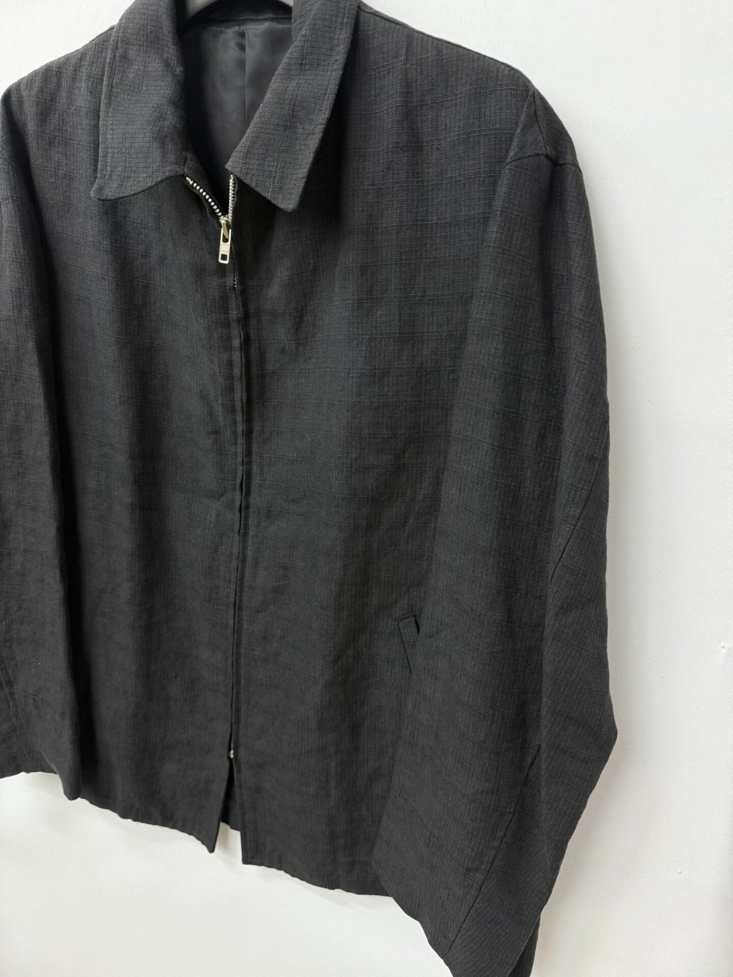 y's for men linen texture collar jacket