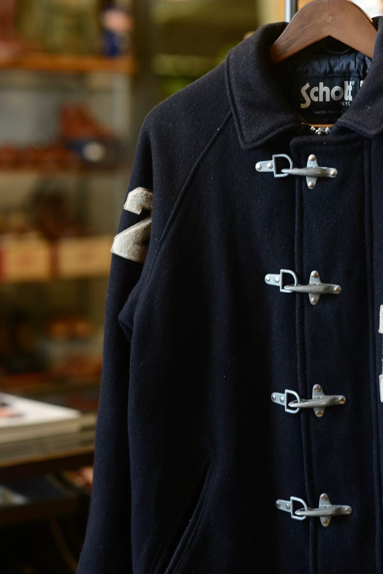 Schott Wool Coat Airplane Buckle YKK L USA