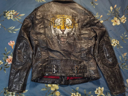 Ralph Lauren Vintage Waxed Tiger Biker Jacket