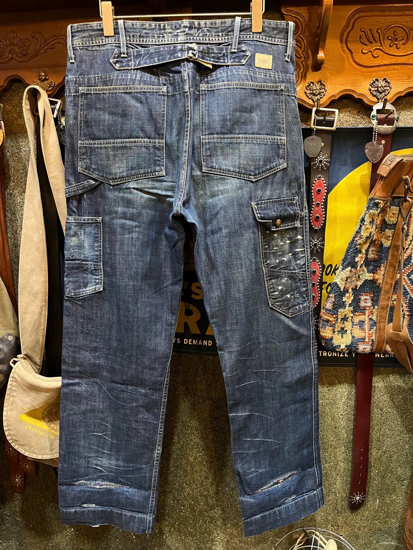 vintage blue dyed work pants RRL