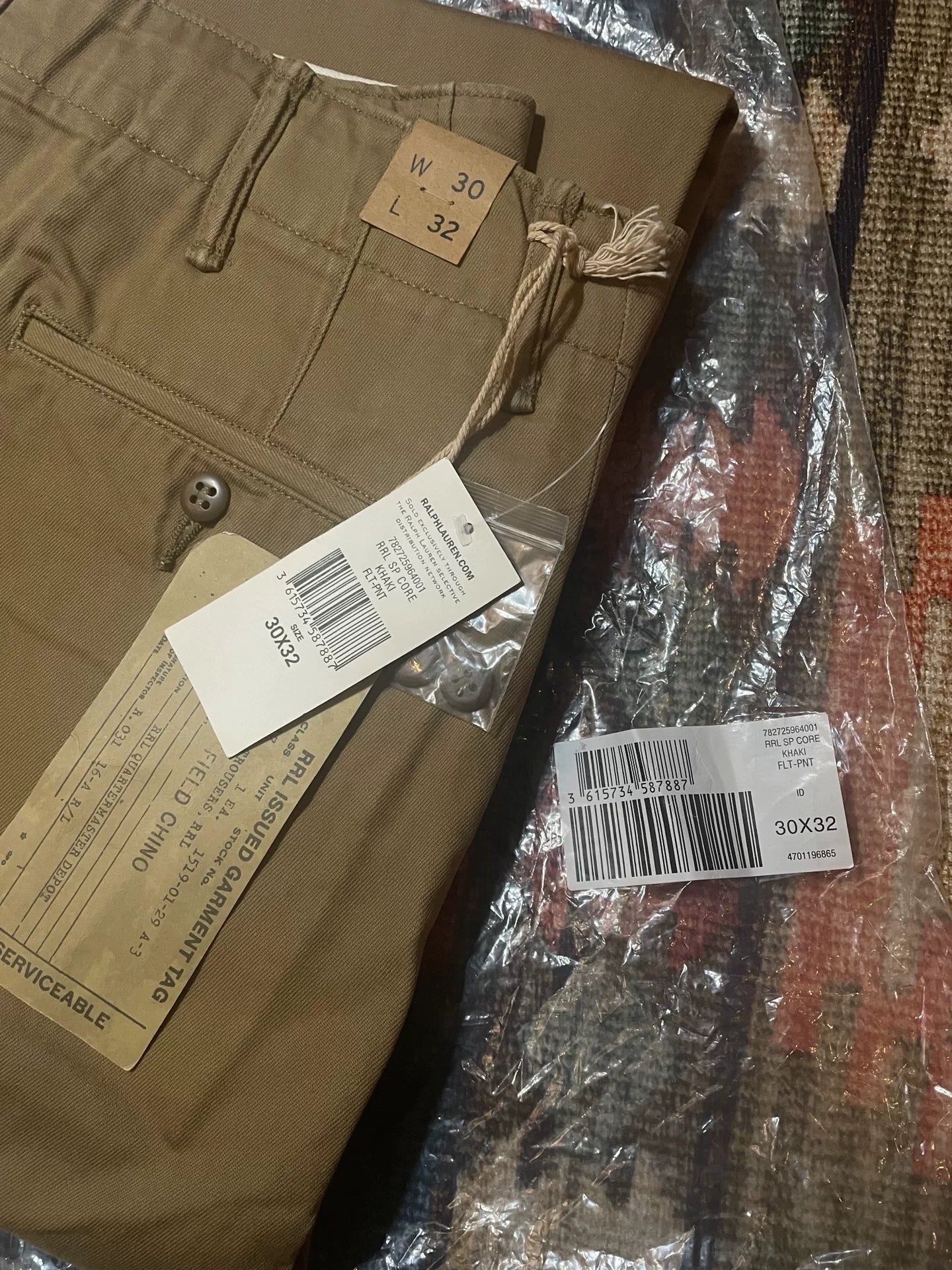 RRL Vintage Beige Officer Pants 30.32