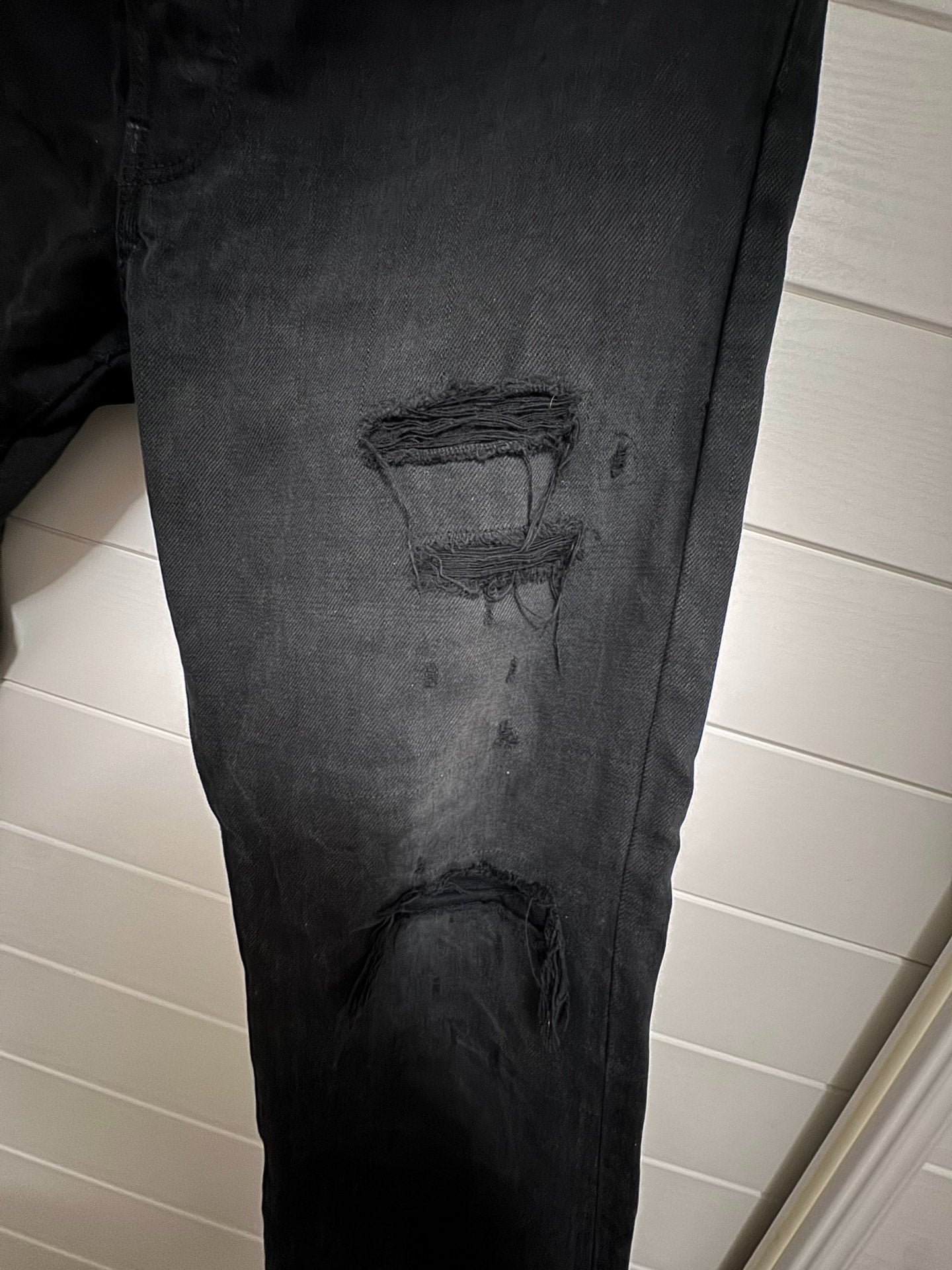visvim 21ss Distressed Black Jeans