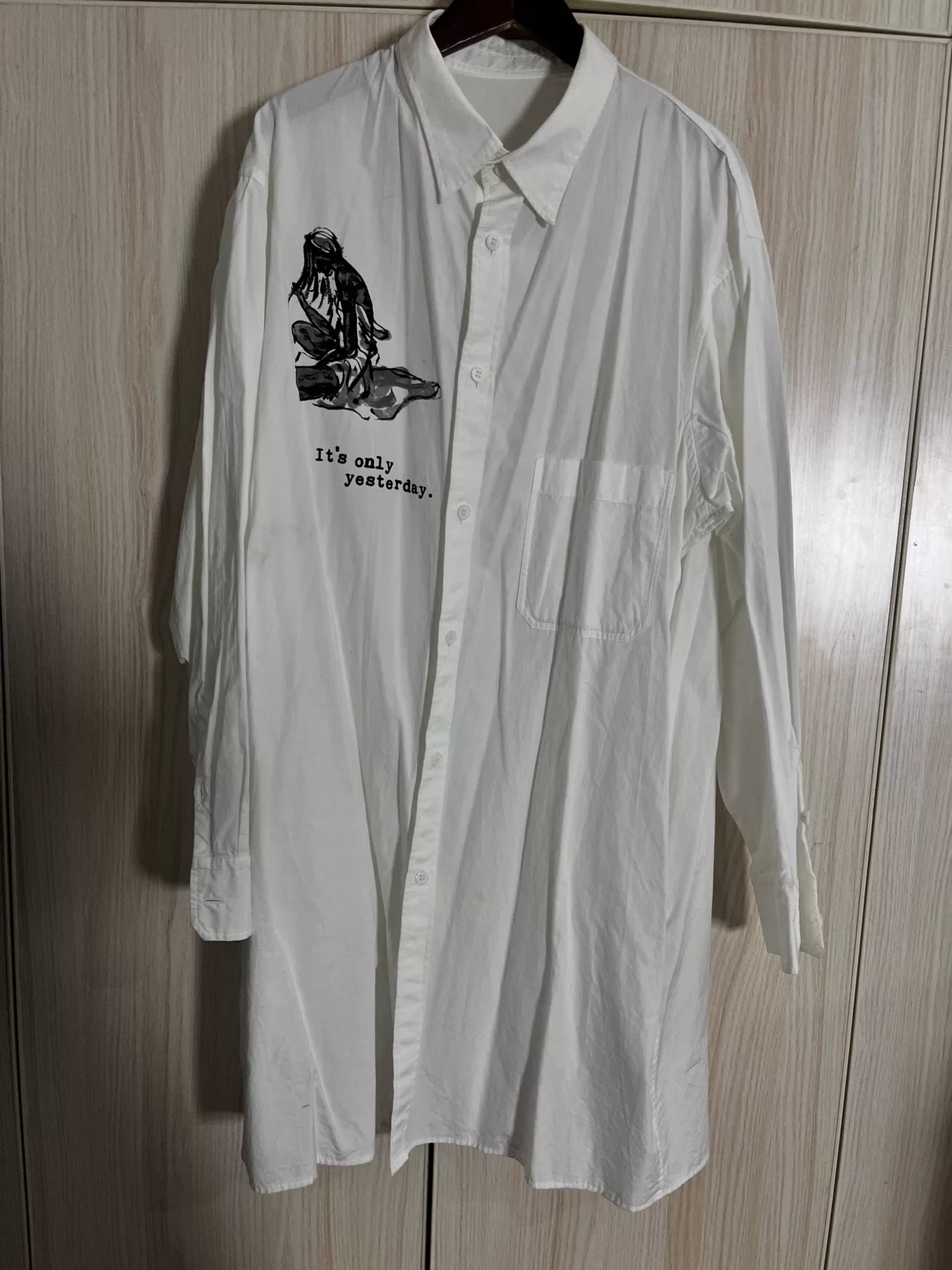 Yohji Yamamoto 19ss Portrait Pattern Shirt