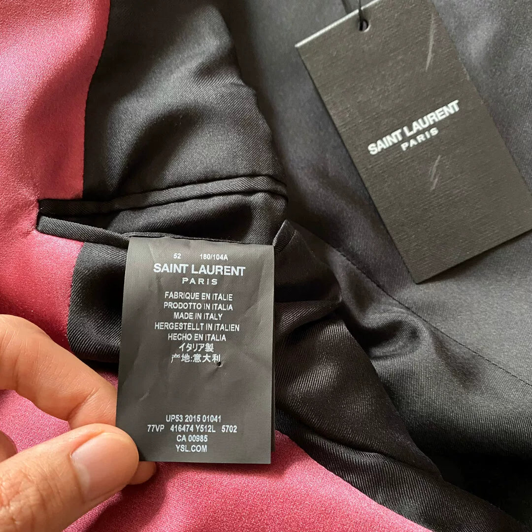 Saint Laurent 2016 Runway Pink Shawl Blazer