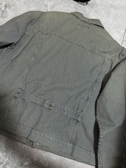 RRL Vintage Striped Distressed Railroad Jacket