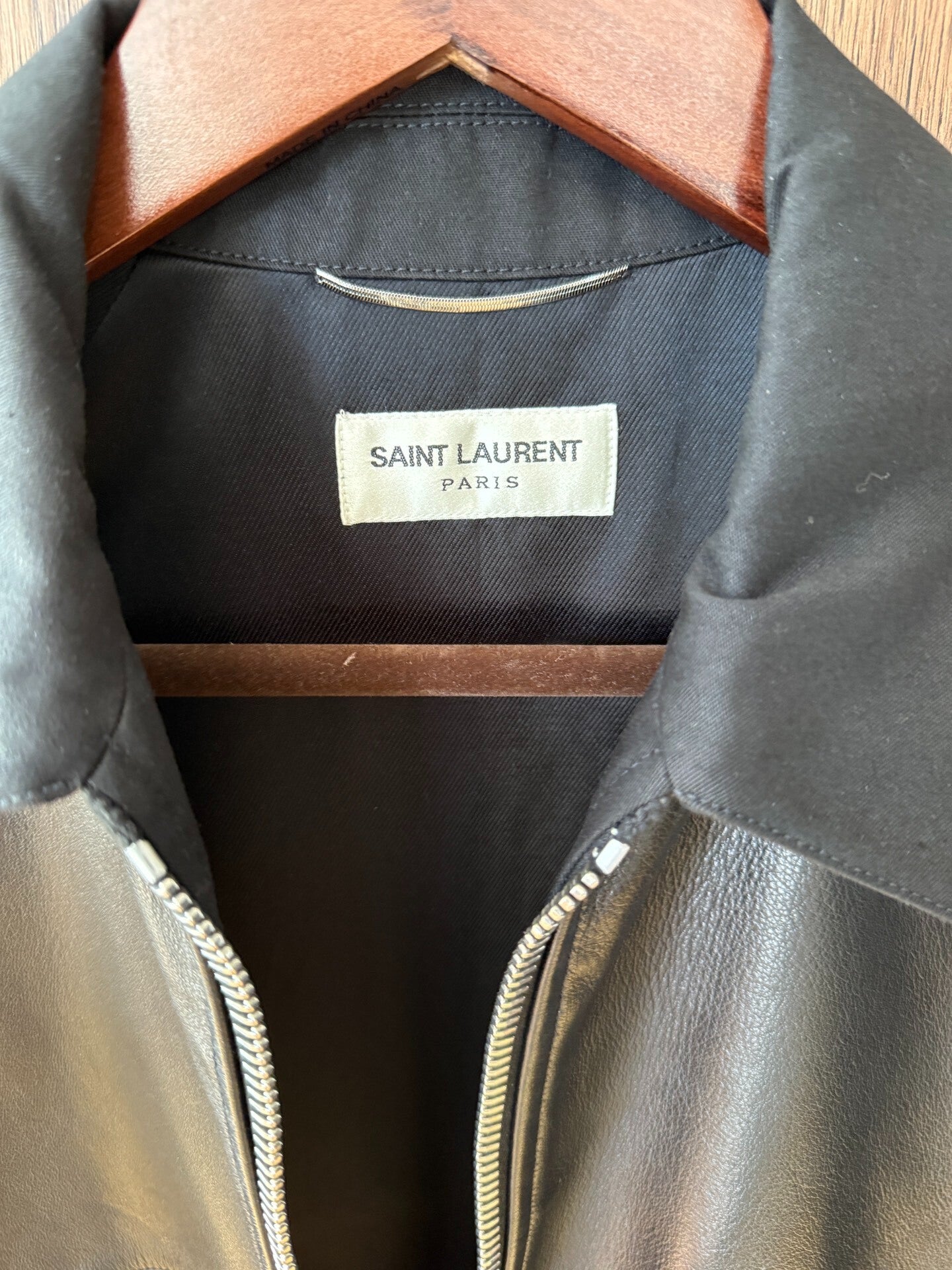 Saint Laurent Black Lambskin Leather Jacket