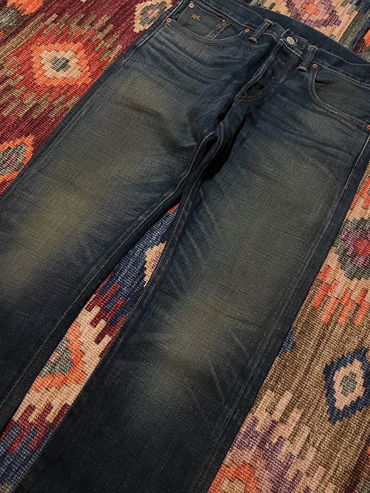RRL American-Made Yellow Mud Washed Jeans