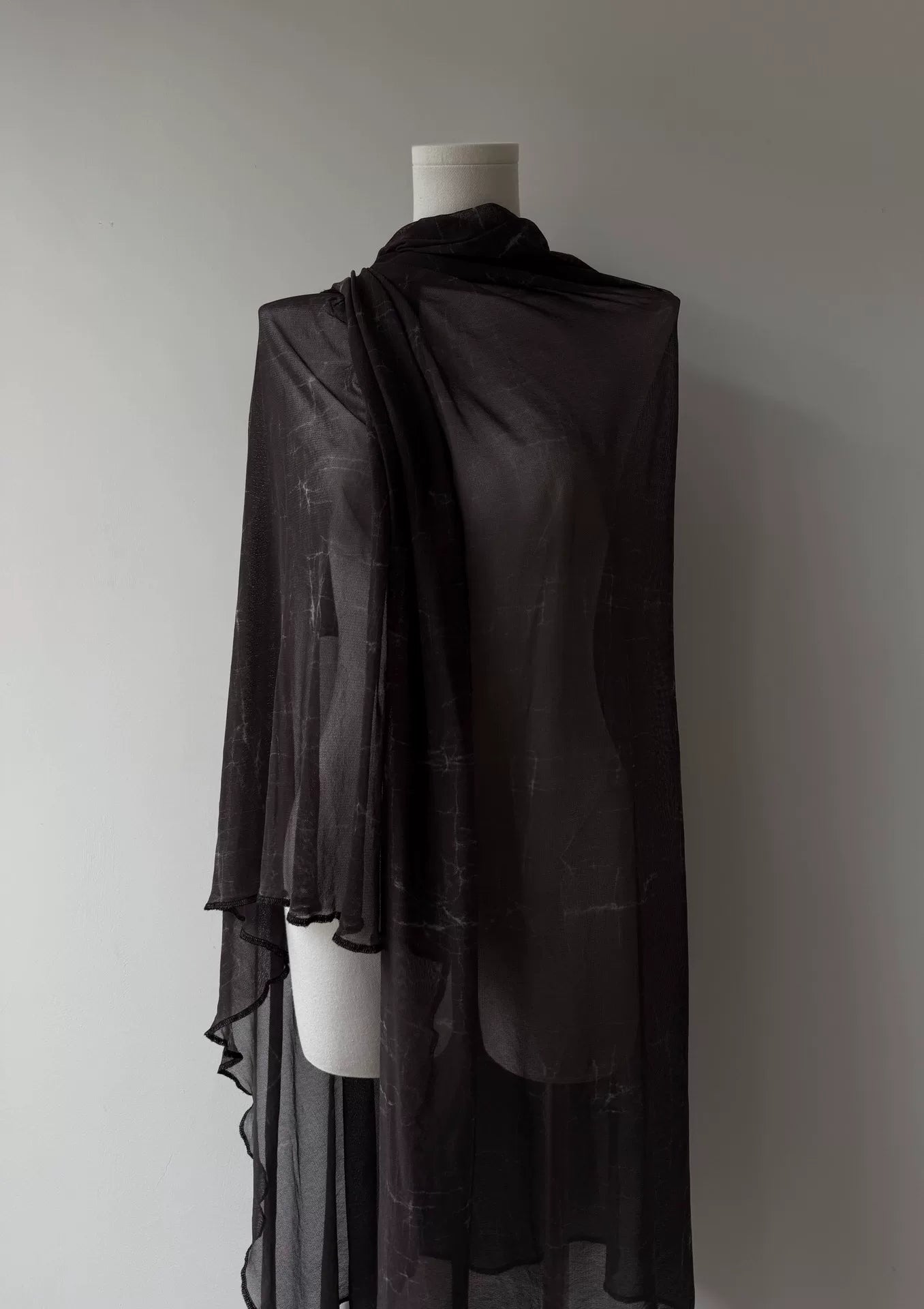 Jean Paul Gaultier Sheer Glitter Scarf Wrap