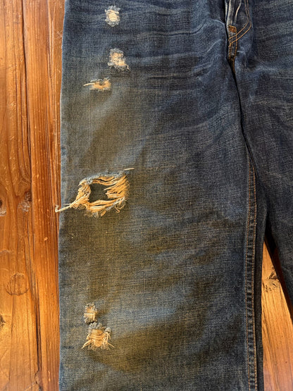 Double RL RRL Distressed Ripped Jeans