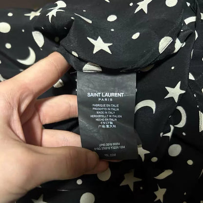 Saint Laurent 16AW Star Moon Silk Shirt