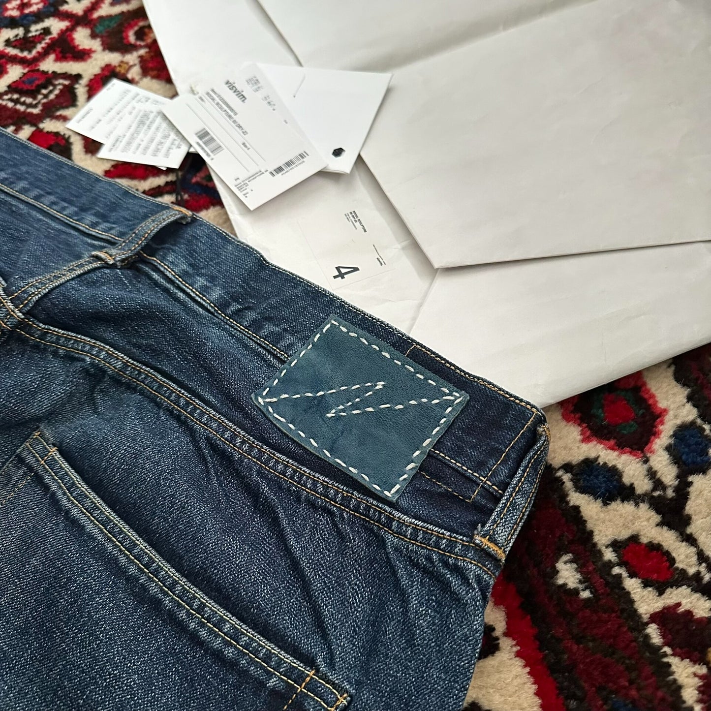 visvim dry wash denim pants size 2
