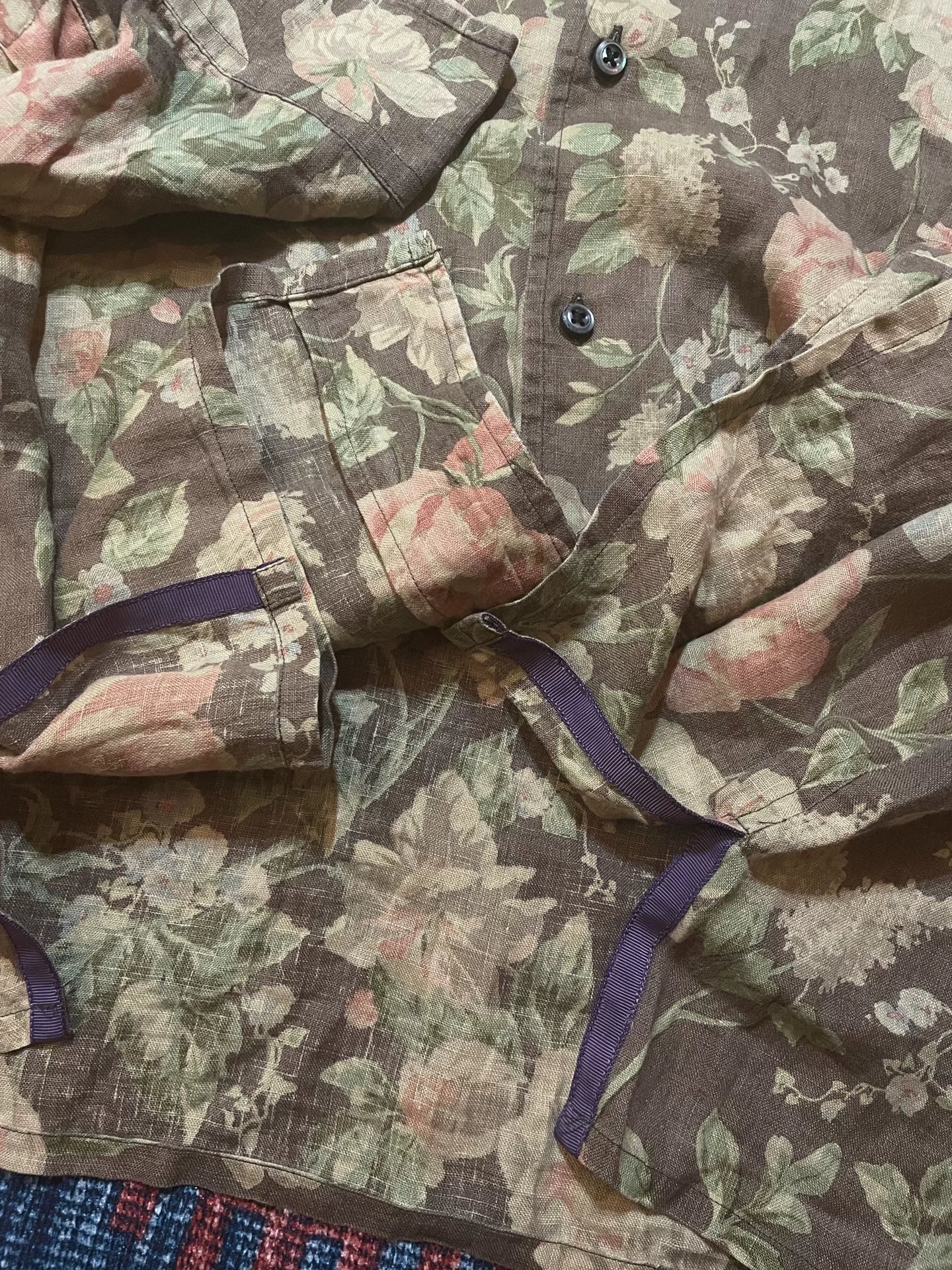 Ralph Lauren Purple Label Floral Linen Shirt