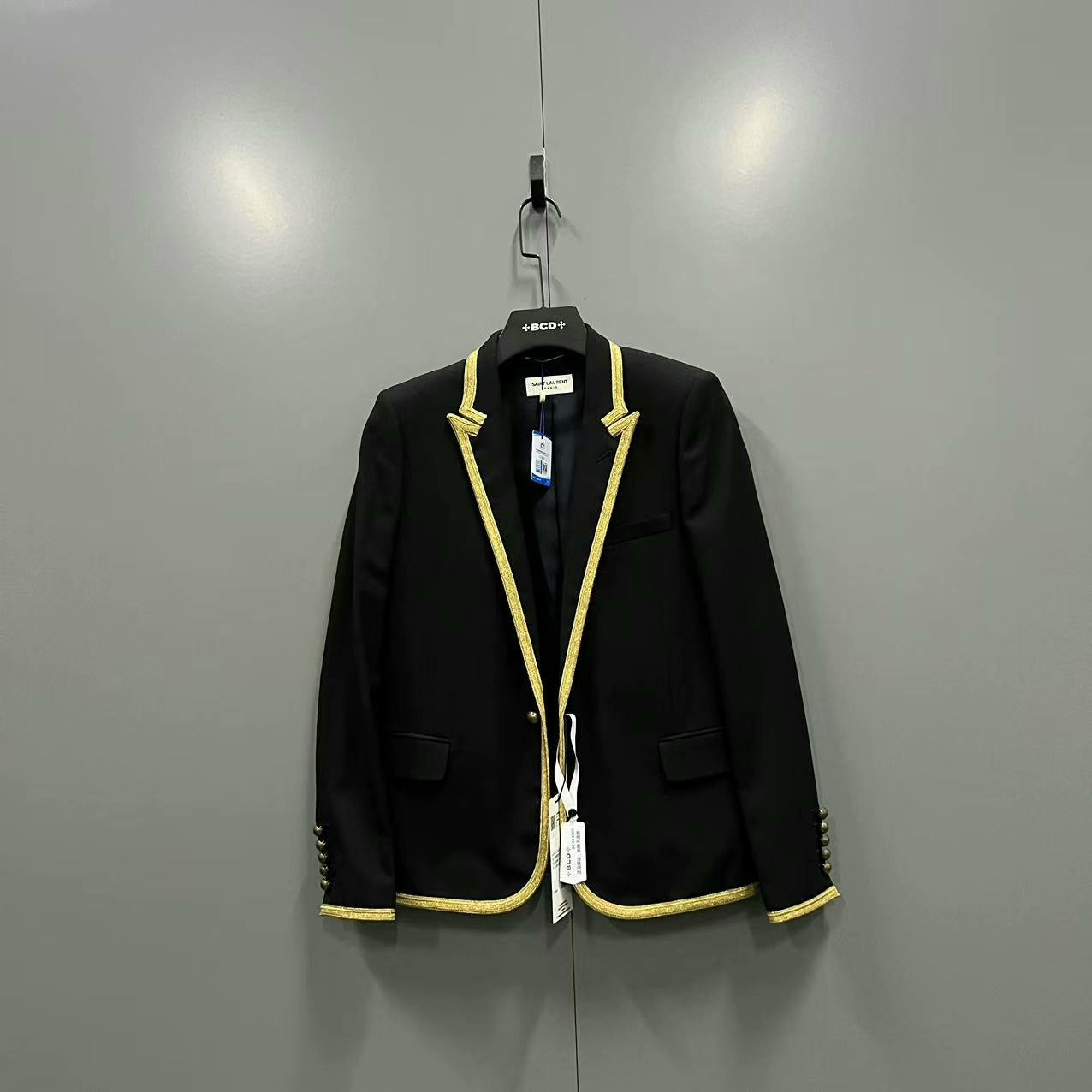 Saint Laurent Black Gold Trim Blazer