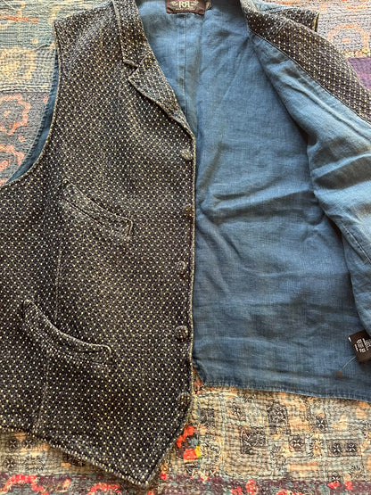 RRL Indigo Dyed Vintage Vest