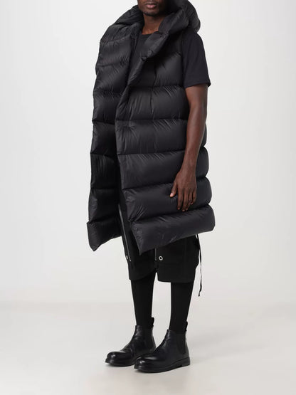 rick owens hooded down vest size 48