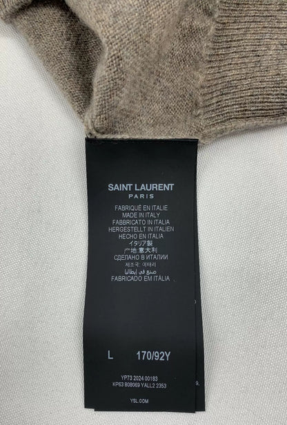 Saint Laurent Brown Cashmere Sweater L