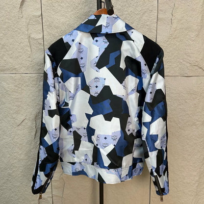 mcm printed motorcycle jacket in excellent condition