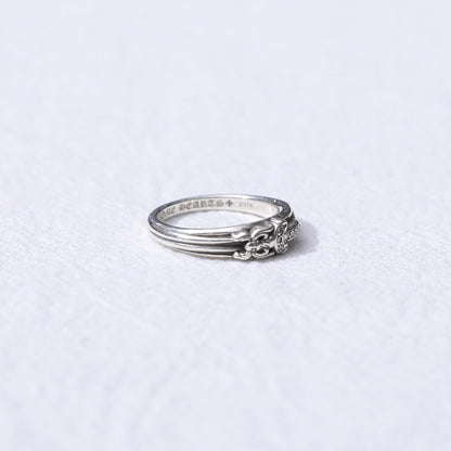 Chrome Hearts 925 Silver White Diamond Sword Ring
