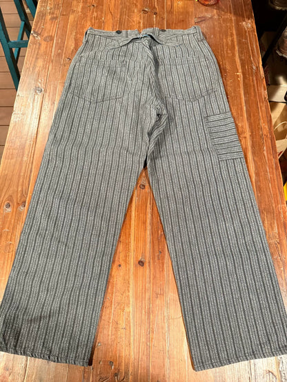 Freewheelers Gray Striped Work Pants 30