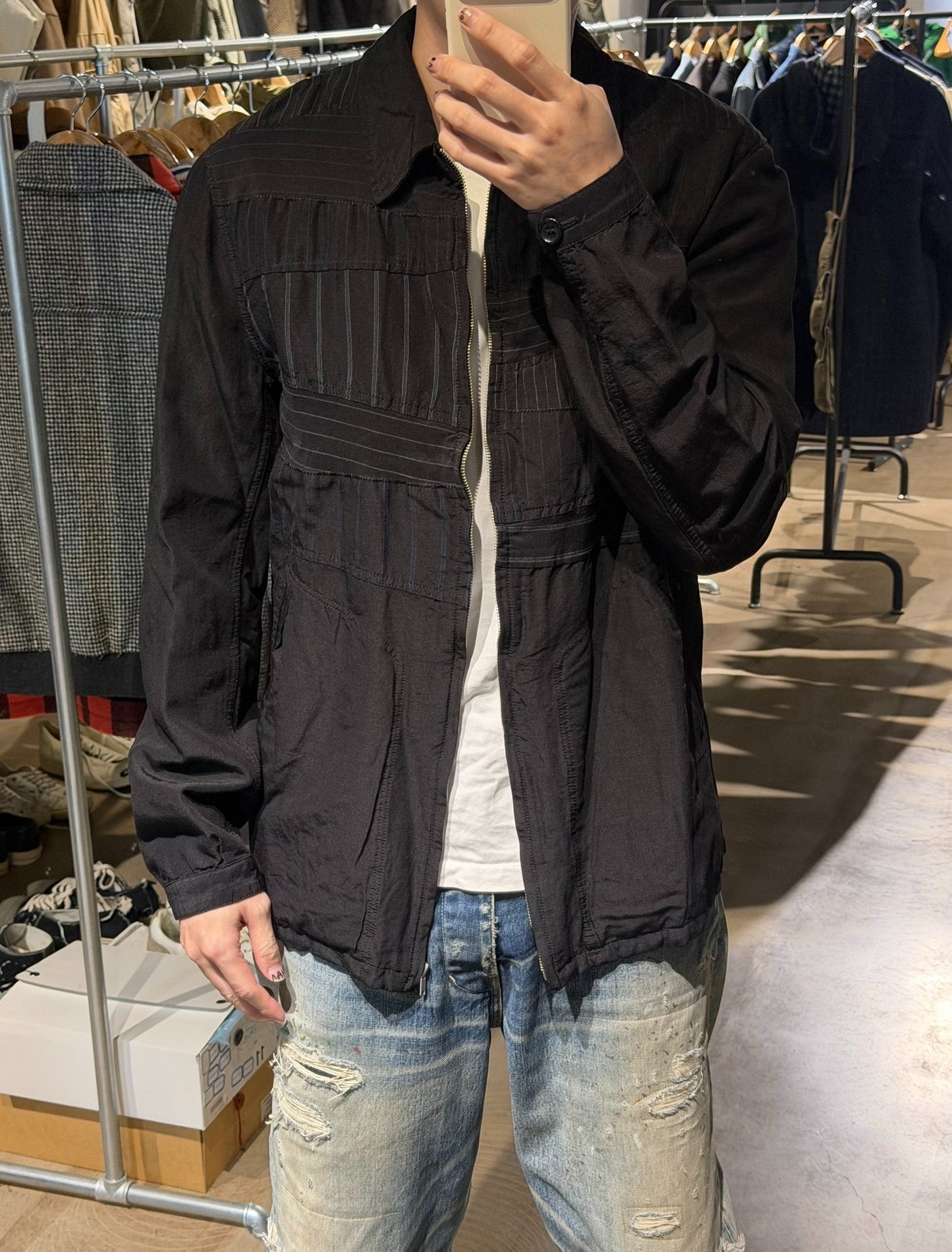 CDG Homme Striped Wool Jacket