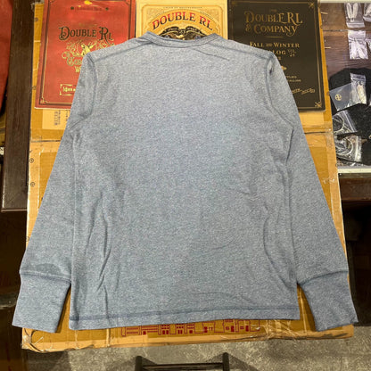 gray long sleeve henley shirt by Ralph Lauren
