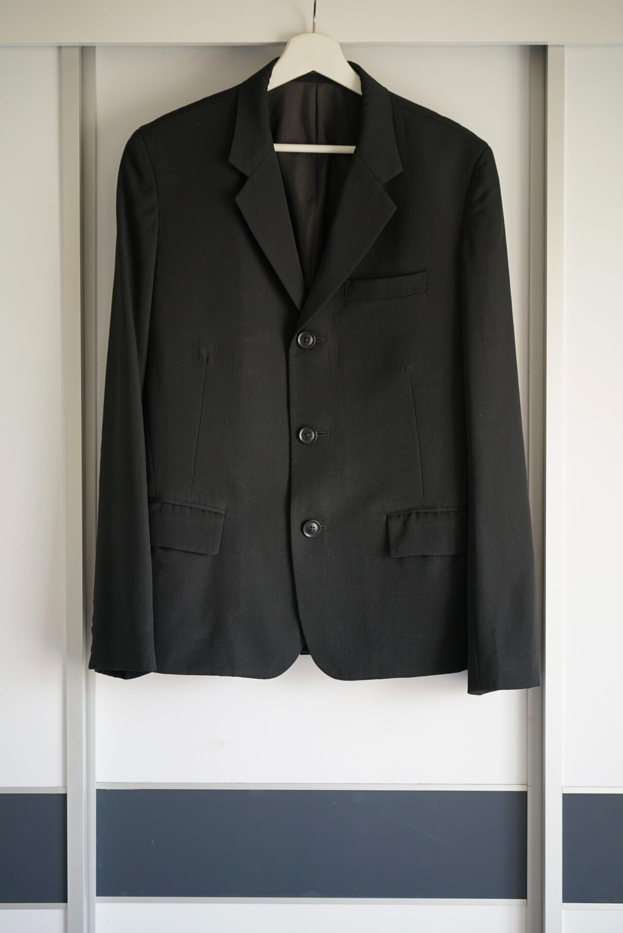 yohji yamamoto black tailored suit jacket