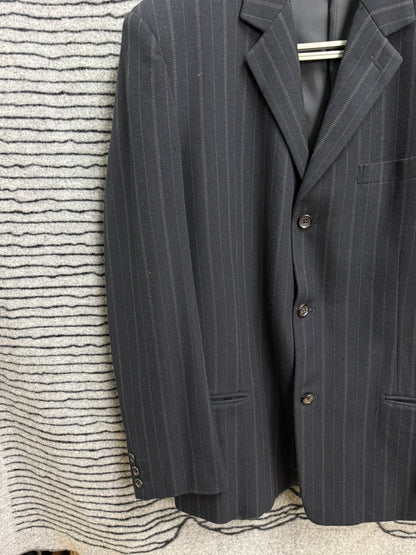 Yohji Yamamoto Y's Men's Thick Wool Striped Loose Suit