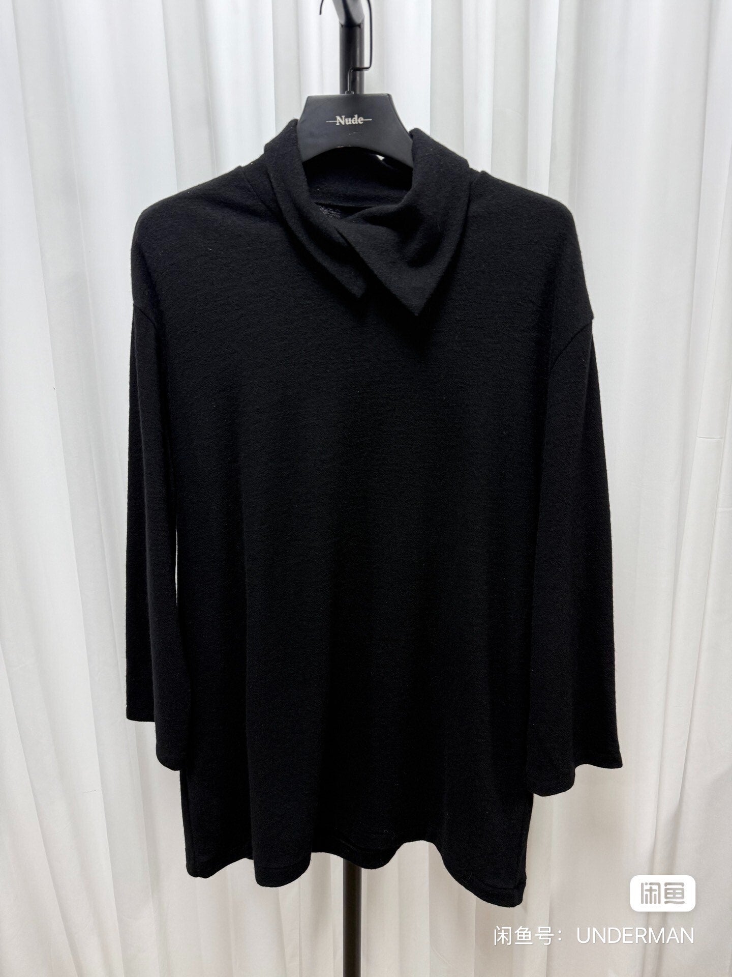 Yohji Yamamoto Black Wool Turtleneck