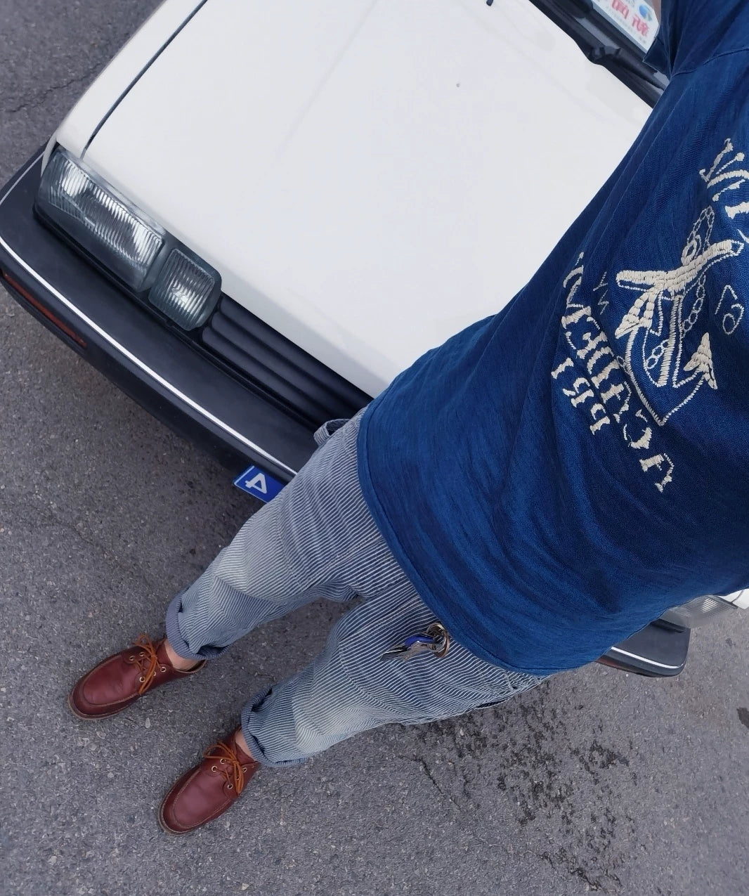 RRL Ralph Lauren Vintage Anchor Embroidered Tee