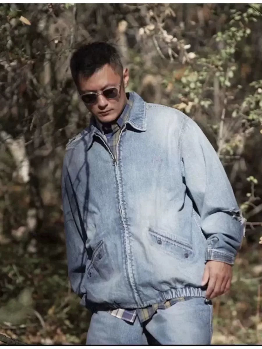 MADNESS 22SS Washed Distressed Denim Jacket