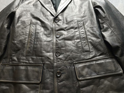 soft black leather jacket by polo ralph lauren