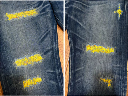 clot levi's kazuki distressed denim pants