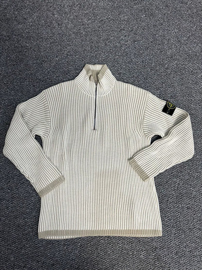 stone island half-zip knitted sweater