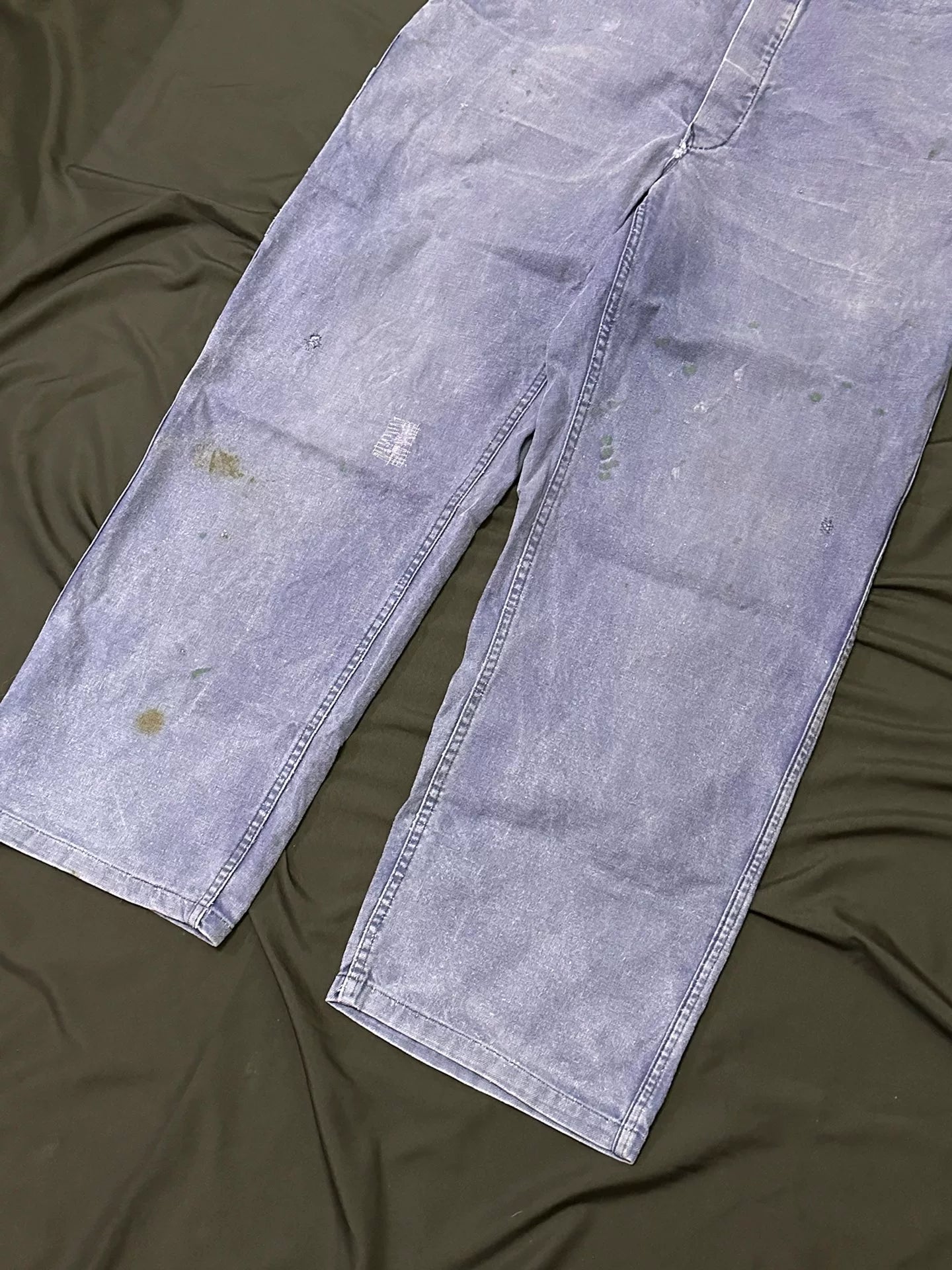vintage 50s French Work Pants with Distressed Details