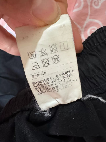 black descendant cargo pants with elastic waist